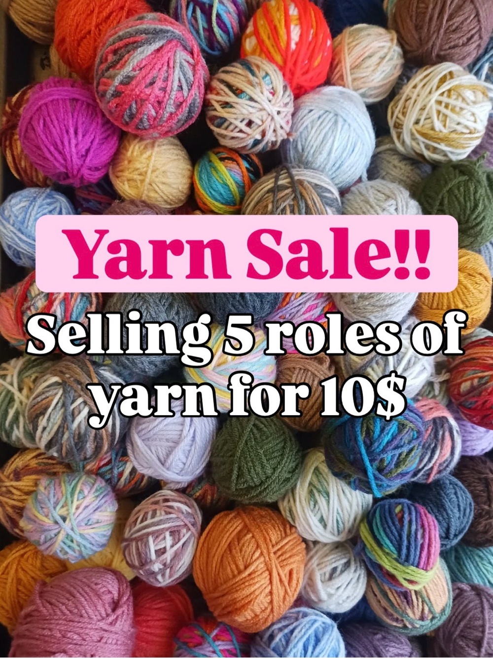 Multicolor Yarn Assortment - Varied Acrylic/Wool Balls